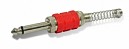 PLUG 6.3 MONO METALICO C/RESORTE ROJO