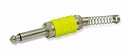 PLUG 6.3 MONO METALICO C/RESORTE AMARILLO