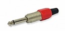 PLUG 6.3 MONO METALICO TIPO CANON ROJO