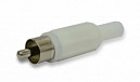 PLUG RCA PLASTICO BLANCO