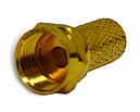 CONECTOR COAXIAL T/ROSCA DORADO RG-59