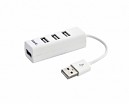 CONCENTRADOR USB HUB 4 PUERTOS BLANCO