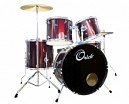 BATERIA ACUSTICA 5 PCS COMPLETO ROJO VINO