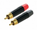 PLUG RCA METALICO NEGRO-DORADO R/N