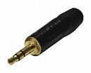 PLUG 3.5 STEREO METALICO NEGRO-DORADO