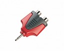 ADP. 2 JACK RCA X PLUG 3.5 ST SOLIDO