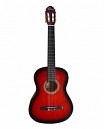 GUITARRA CLASICA 39 ROJO SUNBURST CON ESTUCHE Y CUERDAS