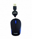 MOUSE USB C/CABLE RETRACTIL VIAJERO AZUL