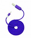 CABLE USB MACHO X LIGHTNING IP5/IP6/IPAD PURPURA 1MT