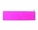 TECLADO USB FLEXIBLE 109 TECLAS ROSADO
