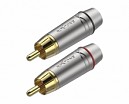 PLUG RCA METALICO NIQUEL-DORADO R/N X 2P