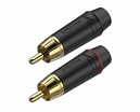 PLUG RCA METALICO NEGRO-DORADO R/N X 2P