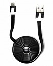CABLE USB MACHO X MICRO USB T/PLANO NEGRO 1.5MT