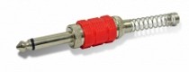 PLUG 6.3 MONO METALICO C/RESORTE ROJO