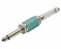 PLUG 6.3 MONO METALICO C/RESORTE VERDE