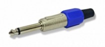 PLUG 6.3 MONO METALICO TIPO CANON AZUL