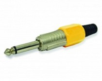 PLUG 6.3 MONO METALICO TIPO CANON AMARILLO