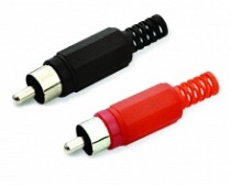 PLUG RCA PLASTICO R/N