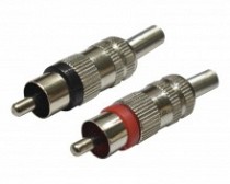 PLUG RCA METALICO-PLASTICO R/N
