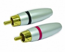 PLUG RCA METALICO PLATEADO R/N CALIDAD