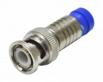 CONECTOR COAXIAL BNC X RG-6 TIPO PRESION AZUL