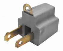 ENCHUFE NEGRO REDONDO A PLANO