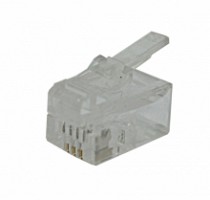 PLUG TELEFONICO DE 4 HILOS FINO RJ-11