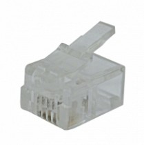 PLUG TELEFONICO DE 4 HILOS GRUESO RJ-11