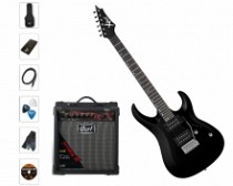 GUITARRA ELECTRICA X PACK NEGRO SATINADO