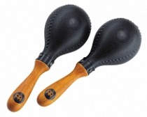 MARACAS CONCERT PLASTICO NEGRO X 2P CALIDAD