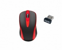 MOUSE INALAMBRICO 2.4G C/NANO RECEPTOR ROJO