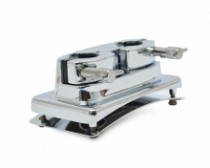 SOPORTE SUJETADOR DOBLE P/TOM PLATEADO