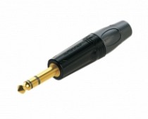 PLUG 6.3 STEREO METALICO NEGRO-DORADO