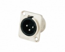 PLUG CANON (XLR) CHASIS METALICO NIQUELADO