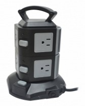 REGLETA T/TORRE 2 PISOS/7 TOMAS/2 USB BLANCO 1.7MT