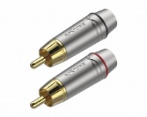PLUG RCA METALICO NIQUEL-DORADO R/N X 2P