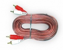 CABLE AUDIO 2 PLUG RCA X 2 PLUG RCA 6MT TRANSP.