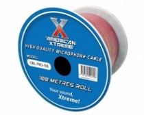 CABLE P/MICROF. STEREO X ROLLO (100MT) ROJO